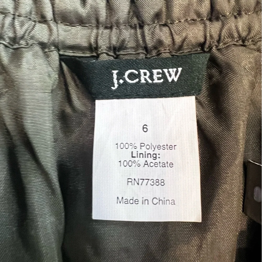J Crew Sequined Gold Pull On Mini Skirt with‎ Pockets Size 6